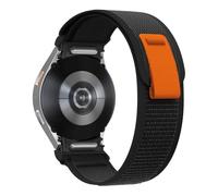 MURVE Para Samsung Galaxy Watch 7 6 5 4 44mm 40mm/FE/5 Pro 45mm Correa de nailon pulsera Watch6 Correa clásica 47mm 43mm(Black,Watch FE 40mm)