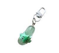 MURYE Adorable organizador de pantuflas de animales, soporte compacto de resina, decoración para mochila, cremalleras, ideas de regalo, llavero ligero para mochila, Pez verde, Talla única