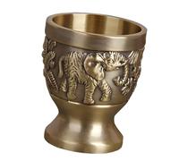 MURYE Colección de bebidas hecha a mano con diseño de elefante, aleación de metal resistente, estilo retro, juego de bebidas de elefante tradicional