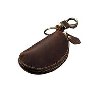 MURYE Funda para llavero de coche con llavero, perfecta para el trabajo y actividades informales, bolsa de piel sintética, marrón (dark coffee), One Size