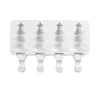 MURYE Molde de silicona para piruletas con forma de árbol de Navidad, utensilios para hornear, molde seguro para fondant, caramelos, respetuoso con el medio ambiente, moldes para piruletas de regalo