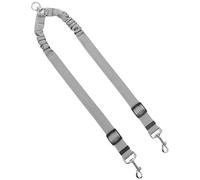 MURYE Rayas reflectantes doble cabeza perro correa para caminar dos cuerdas de entrenamiento de nylon reforzado con hebillas de metal para razas doble correa