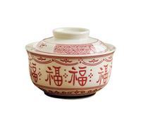 MURYE Tazón de sopa cubierto de cerámica de alta calidad con tapa, apto para microondas, horno y fideos ramen para comer en cualquier entorno. Cuenco cubierto