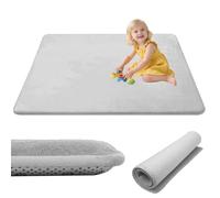 Murzoeky Alfombra Bebe Acolchada Plegable, Colchoneta Bebe Suelo Lavable para Parque Infantil, 180 x 200 cm Gris Tapete Antideslizante para Gateo y Juegos de Bebés, Niños, Alfombra de salón