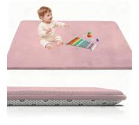 Murzoeky Alfombra Bebe Acolchada Plegable - Manta de Juego 50 x 120 cm Rojo Rosado para Bebes colchoneta Suelo Infantiles o tapete Infantil habitacion para niños y niñas, Alfombra De Habitacion Bebe