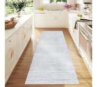 Murzoeky Alfombra Pasillo Antideslizante 60 x 80 cm Alfombra para Pasillo de Entrada Largo, Absorbente Alfombra de Cocina para Puerta, Pasillo, Cocina, Lavanderia Abstracta Gris