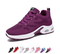 Musabela Orthopedic Shoes for Women, Rayootd Comfortable Orthotic Classic Shoes, Arch Support, Slip-On Air Cushion Running Sneakers for Gym Workout Sports(Purple,Numeric_37)