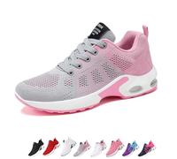 Musabela Orthopedic Shoes for Women, Rayootd Comfortable Orthotic Classic Shoes, Arch Support, Slip-On Air Cushion Running Sneakers for Gym Workout Sports(Pinkgrey,Numeric_41)