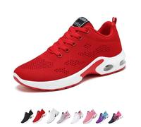 Musabela Orthopedic Shoes for Women, Rayootd Comfortable Orthotic Classic Shoes, Arch Support, Slip-On Air Cushion Running Sneakers for Gym Workout Sports(Red,Numeric_42)