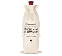 musaecoin Regalo de jubilación, regalos de jubilación para hombres, regalo de jubilación para mujeres, regalo de pensión, hombre, 14 × 34 cm, bolsa de vino de 750 ml, bolsa de regalo, embalaje de vino