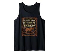Musaraña angustiada Domando Shakespeare Título Comedia Meme Divertido Camiseta sin Mangas