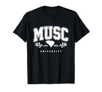 MUSC Arch Athletic - Camiseta Deportiva Vintage para Hombre y Mujer Camiseta