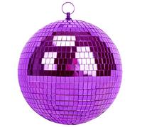 Muscab - Bola de espejo para discoteca, DJ, club, fiesta, boda, decoración del hogar, bola de discoteca de 8 pulgadas con anillo para colgar, color morado