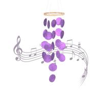 Muschel Wind Chime - Decoración Boho para Garden Terrace en casa | del para la terraza | Cuenco de madera natural juega a la campana con un sonido delicado para interior playa de verano