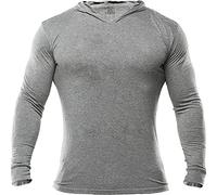 Muscle Alive Deportes Hombres Gimnasio Culturismo Sudaderas de con Capucha Fitness Chándales Tela Algodón PLN Gris M