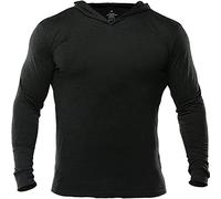 Muscle Alive Deportes Hombres Gimnasio Culturismo Sudaderas de con Capucha Fitness Chándales Tela Algodón PLN Negro S