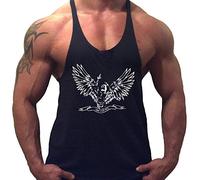 Muscle Alive Hombres Culturismo zyzz Tanque de la Manera Tapas del algodón elástico 02 Negro L