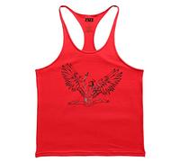 Muscle Alive Hombres Culturismo zyzz Tanque de la Manera Tapas del algodón elástico 02 Rojo XL