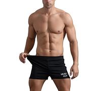 Muscle Alive Hombres Gimnasio Culturismo Rutina de Ejercicio Men Pantalones Cortos Algodón Style A Negro, 3 Inseam Thin Fabric Without Pockets XXL