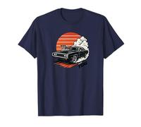 Muscle Car Burnout | Retro American Muscle Sunrise Sunset Camiseta