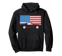 Muscle Car Flag American Car Enthusiast Car Guy 4 de julio Sudadera con Capucha