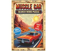Muscle Car Search Word Puzzle: Muscle Car Search Word Puzzle 50+ Puzzles Easy Read ┃6x9 120 pages ┃Gift for Vacations, Holidays and Relaxation