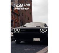 Muscle Cars - Calendario 2026, A3, encuadernado con alambre, a todo color, paquete de pegatinas de calendario gratis