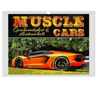 Muscle Cars, Geschwindigkeit und Leidenschaft (Wandkalender 2026 DIN A4 quer), CALVENDO Monatskalender: Tauchen Sie ein in die Welt der Luxus- und ... mit unserem atemberaubenden Wandkalender.