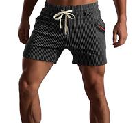 Muscle Cmdr Pantalones Cortos para Correr de 3 Pulgadas para Hombre, Pantalones Cortos para Entrenamiento de Gimnasia, Pantalones Cortos Deportivos de Algodón Negro/S