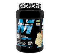MUSCLE MASTER Iso Master Whey Protein Isolate 900g | Aislado de Suero con DigeZyme y Stevia | Sabor Vainilla y Galleta