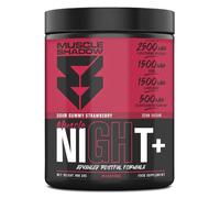 Muscle Shadow Night+ Suplemento Nocturno 400 g Gummy Strawberry | Descanso y Recuperación Muscular | Glutamina Kyowa® · Ashwagandha KSM-66® · GABA · Melatonina | Sin Azúcar