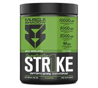 Muscle Shadow Strike Suplemento Anabólico en Polvo 300 g Manzana Verde | Soporte Hormonal | D-Aspártico · ß-Ecdisterona · Maca Negra · Fenogreco · Ashwagandha KSM-66® · Zinc | Sin Azúcar