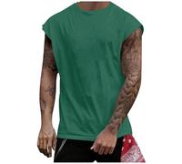 Muscle Shirt Herren Sport Tshirts Herren Herren-Tanktop Slim Fit Lässige Ärmellos atmungsaktiv bequem leicht Einfarbig Ideal für Sport Training und Gym Basic