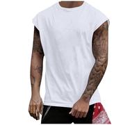 Muscle Shirt Herren Sport Tshirts Herren Herren-Tanktop Slim Fit Lässige Ärmellos atmungsaktiv bequem leicht Einfarbig Ideal für Sport Training und Gym Basic