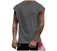 Muscle Shirt Herren Sport Tshirts Herren Herren-Tanktop Slim Fit Lässige Ärmellos atmungsaktiv bequem leicht Einfarbig Ideal für Sport Training und Gym Basic