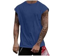 Muscle Shirt Herren Sport Tshirts Herren Herren-Tanktop Slim Fit Lässige Ärmellos atmungsaktiv bequem leicht Einfarbig Ideal für Sport Training und Gym Basic