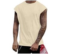 Muscle Shirt Herren Sport Tshirts Herren Herren-Tanktop Slim Fit Lässige Ärmellos atmungsaktiv bequem leicht Einfarbig Ideal für Sport Training und Gym Basic