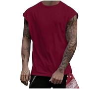 Muscle Shirt Herren Sport Tshirts Herren Herren-Tanktop Slim Fit Lässige Ärmellos atmungsaktiv bequem leicht Einfarbig Ideal für Sport Training und Gym Basic