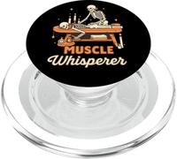 Muscle Whisperer Funny Massage Therapist Skeleton Graphic PopSockets PopGrip para MagSafe