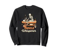 Muscle Whisperer Funny Massage Therapist Skeleton Graphic Sudadera