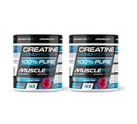MuscleFit Creatina Monohidrato Micronizada Sabor Piruleta 2 x 300g (600g)| 200 Dosis (Hasta 6 Meses) | 100% Pura | Creatina Micronizada para Mujeres y Hombres | Fácil Disolución Con Dosficador
