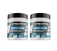 MuscleFit Creatina Monohidrato Micronizada Sin Sabor 2x300g (600g Total) | 200 Dosis (Hasta 6 Meses) | 100% Pura | Creatina Micronizada para Mujeres y Hombres | Fácil Disolución Con Dosficador