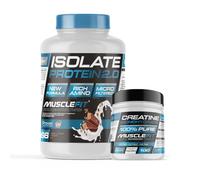 MuscleFit - Pack ISOLATE Protein 2kg Sabor ChocoKit + Creatina 300g