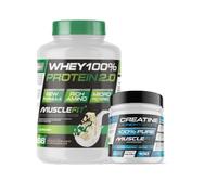 MuscleFit Pack Whey 100% Protein Chocolate Blanco + Creatina 300g + Shaker