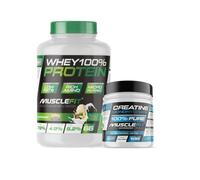 MuscleFit Pack Whey 100% Protein Vainilla Canela + Creatina 300g + Shaker