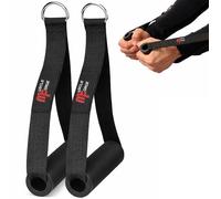 MuscleForge Agarres Poleas Gym 2 Piezas, Agarre Polea Gym con Núcleo ABS y Espuma Antideslizante, Asas de Resistencia para Máquina de Cable, Agarre Gym para Bíceps y Tríceps con Mosquetón