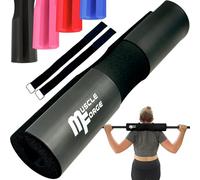 MuscleForge Almohadilla Barra Gimnasio para Sentadillas y Empuje de Cadera - Squat & Hip Thrust Almohadilla para Barra - Gym Protector para Gimnasio - Hip Thrust Barbell Pad con 2 Correas - Espuma EVA