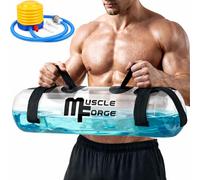 MuscleForge Aqua Power Bag 15 kg - Bolsa de Agua Ajustable para Entrenamiento de Estabilidad, Fuerza Funcional y Core, Aquabag Fitness con Bomba de Aire