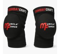 MuscleForge Coderas para MMA, Muay Thai, Kickboxing y BJJ Talla L - Protectores de Codo con Espuma EVA Anatómica, Tejido Elástico Transpirable y Ajuste Estable sin Correas, Par de Mangas de Compresión