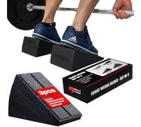 MuscleForge® Cuña Sentadillas Set de 3 Bloques - Slant Board para Estiramientos de Pantorrilla - Tabla Inclinada para Sentadillas y Movilidad - Squat Wedge Block con Ángulos Ajustables 8,5° a 34°